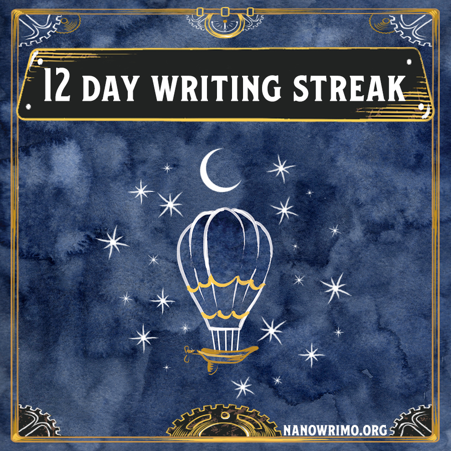 Day 12 writing badge