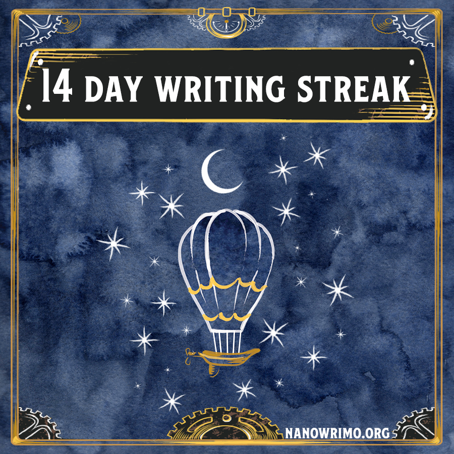 Day 14 writing badge
