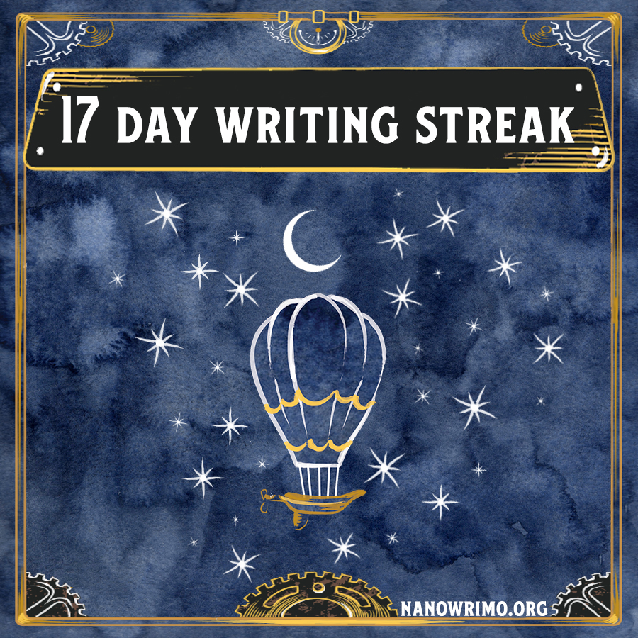 Day 17 writing badge