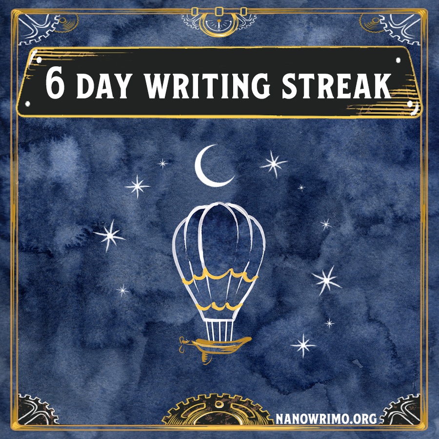 Day 6 writing badge