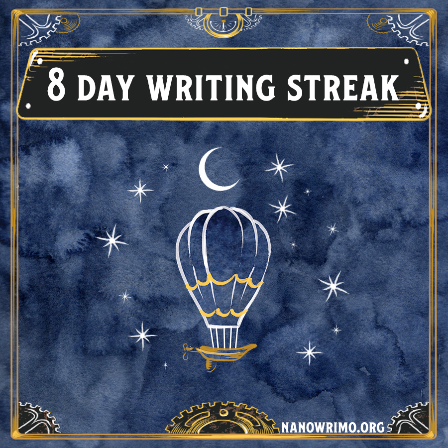 Day 8 writing badge